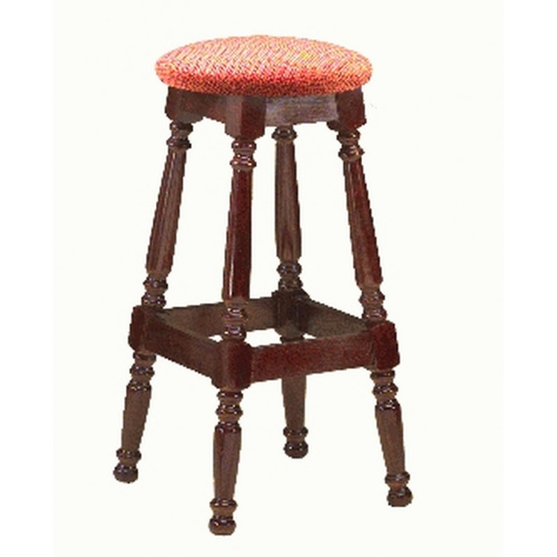 Tall Colonial Stool with Button Upholstery-TP 46.00<br />Please ring <b>01472 230332</b> for more details and <b>Pricing</b> 